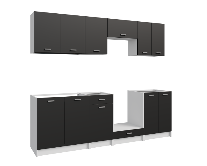 LUNA Cuisine complète 2m40 - 8 éléments - 6 Couleurs : Élégance et Économie – Image 8