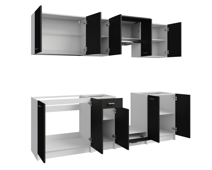 LUNA Cuisine complète 2m40 - 8 éléments - 6 Couleurs : Élégance et Économie – Image 9