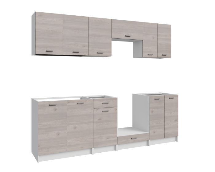 LUNA Cuisine complète 2m40 - 8 éléments - 6 Couleurs : Élégance et Économie – Image 7