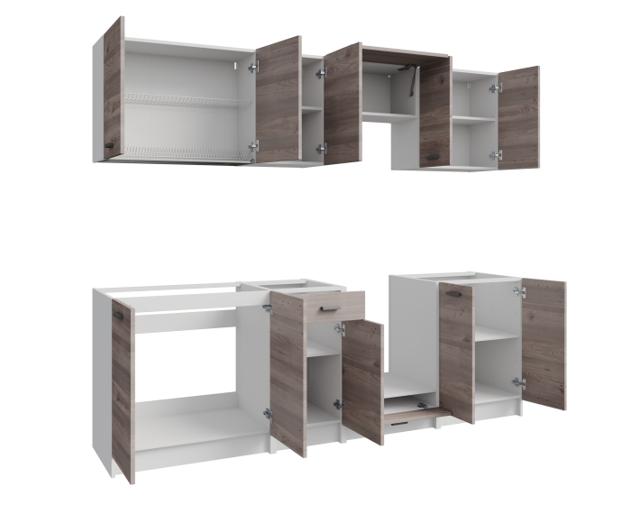 LUNA Cuisine complète 2m40 - 8 éléments - 6 Couleurs : Élégance et Économie – Image 10