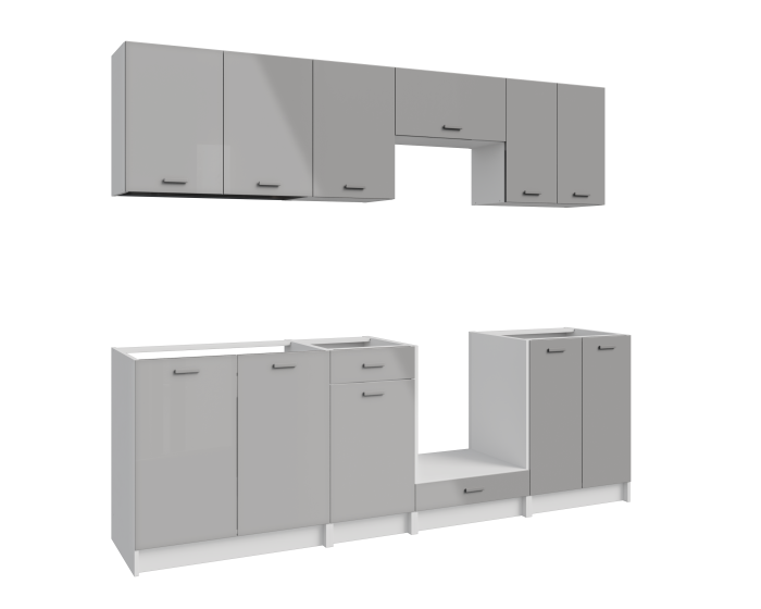 LUNA Cuisine complète 2m40 - 8 éléments - 6 Couleurs : Élégance et Économie – Image 11