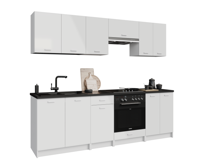 LUNA Cuisine complète 2m40 - 8 éléments - 6 Couleurs : Élégance et Économie – Image 15