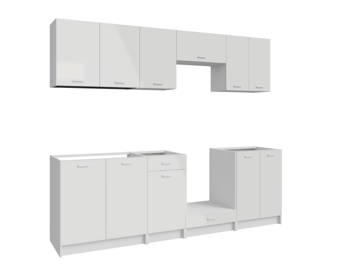 LUNA Cuisine complète 2m40 - 8 éléments - 6 Couleurs : Élégance et Économie – Image 6