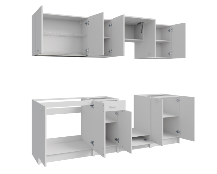 LUNA Cuisine complète 2m40 - 8 éléments - 6 Couleurs : Élégance et Économie – Image 4